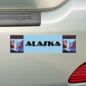  Alaska Travel Poster, Atlin en de Yukon Bumpersticker (Op auto)