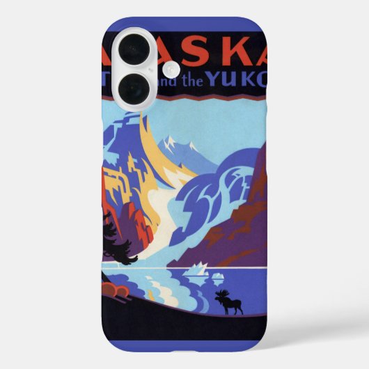  Alaska Travel Poster, Atlin en de Yukon Case-Mate iPhone Case (Achterkant)