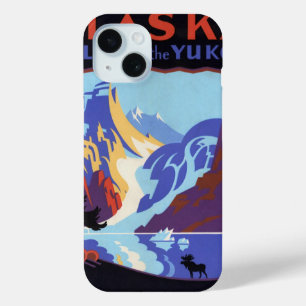  Alaska Travel Poster, Atlin en de Yukon iPhone 15 Case