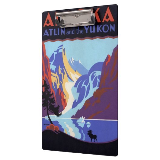  Alaska Travel Poster, Atlin en de Yukon Klembord (Links)