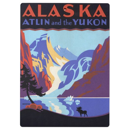  Alaska Travel Poster, Atlin en de Yukon Klembord (Achterkant)