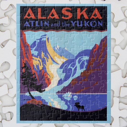  Alaska Travel Poster, Atlin en de Yukon Legpuzzel