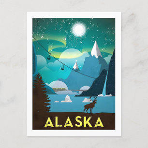 Alaska Travel Poster Briefkaart