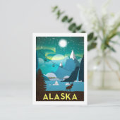  Alaska Travel Poster Briefkaart (Staand voorkant)
