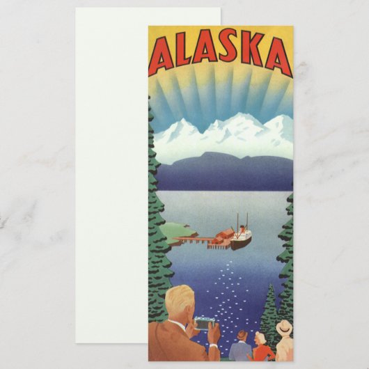  Alaska Travel Poster Kunst, Schilderachtig landsc (Voorkant / Achterkant)