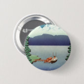  Alaska Travel Poster Kunst, Schilderachtig landsc Ronde Button 5,7 Cm (Voorkant /achterkant)
