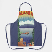  Alaska Travel Poster Kunst, Schilderachtig landsc Schort (Voorkant)