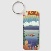  Alaska Travel Poster Kunst, Schilderachtig landsc Sleutelhanger (Voorkant)