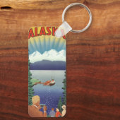  Alaska Travel Poster Kunst, Schilderachtig landsc Sleutelhanger (Achterkant)