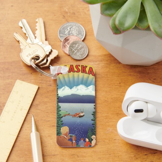  Alaska Travel Poster Kunst, Schilderachtig landsc Sleutelhanger (Bureau)