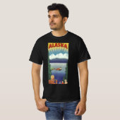  Alaska Travel Poster Kunst, Schilderachtig landsc T-shirt (Voorkant volledig)