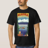 Alaska Travel Poster Kunst, Schilderachtig landsc T-shirt (Voorkant)