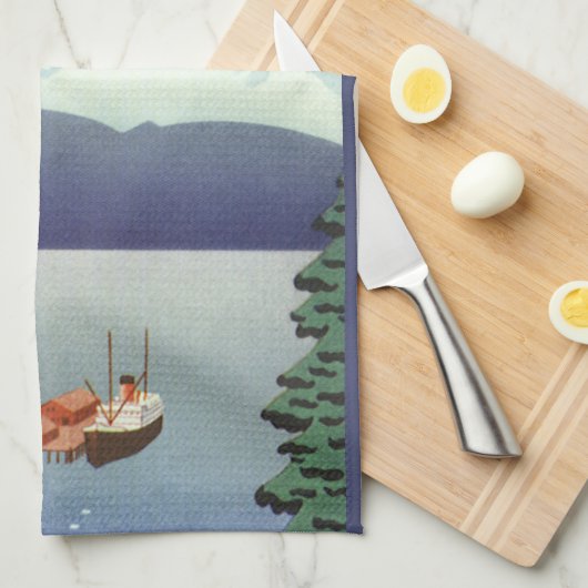  Alaska Travel Poster Kunst, Schilderachtig landsc Theedoek (Quarter Fold)