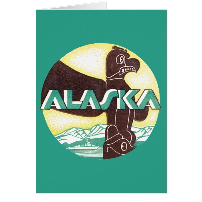  Alaska Travel Totem Pole Eagle Bird (Voorkant)