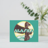  Alaska Travel Totem Pole Eagle Bird Briefkaart (Staand voorkant)