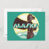  Alaska Travel Totem Pole Eagle Bird Briefkaart (Voorkant / Achterkant)