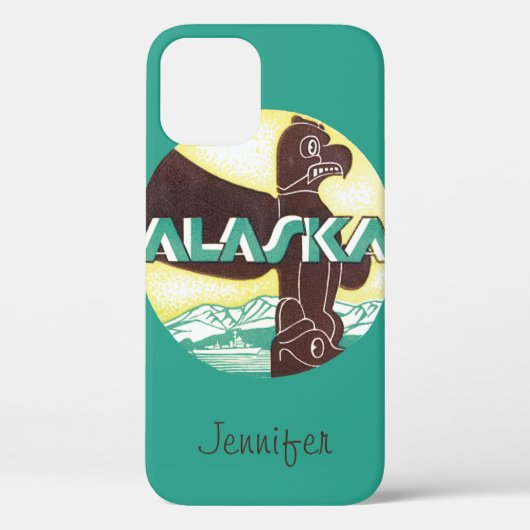  Alaska Travel Totem Pole Eagle Bird Case-Mate iPhone Case (Achterkant)