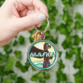  Alaska Travel Totem Pole Eagle Bird Sleutelhanger (Hand)