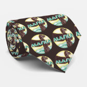 Alaska Travel Totem Pole Eagle Bird Stropdas (Opgerold)