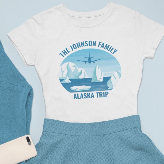 Alaska Trip Blue Glacier Gepersonaliseerd Dames Tri-Blend Shirt