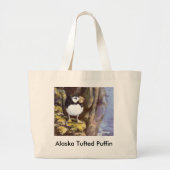 Alaska Tufted Puffin Grote Tote Bag (Voorkant)