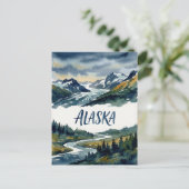 Alaska uitzicht ansichtkaart briefkaart (Staand voorkant)