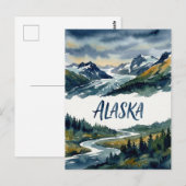 Alaska uitzicht ansichtkaart briefkaart (Voorkant / Achterkant)