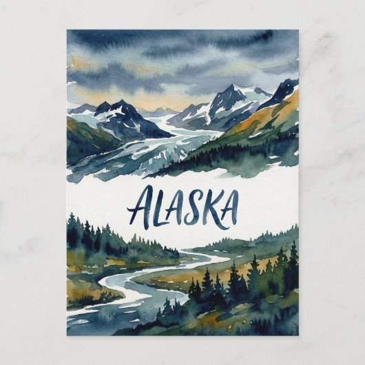 Alaska uitzicht ansichtkaart briefkaart (Voorkant)