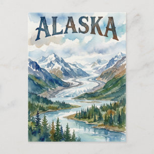 Alaska uitzicht ansichtkaart briefkaart