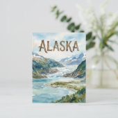 Alaska uitzicht ansichtkaart briefkaart (Staand voorkant)