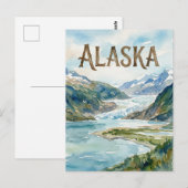 Alaska uitzicht ansichtkaart briefkaart (Voorkant / Achterkant)