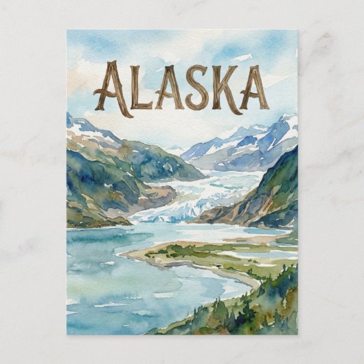 Alaska uitzicht ansichtkaart briefkaart (Voorkant)