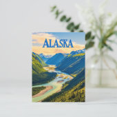 alaska-uitzicht briefkaart (Staand voorkant)