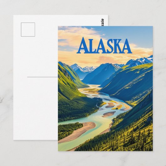 alaska-uitzicht briefkaart (Voorkant / Achterkant)