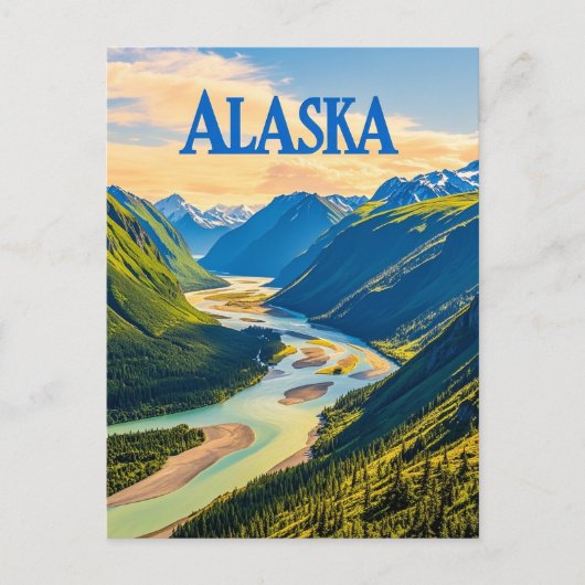 alaska-uitzicht briefkaart (Voorkant)