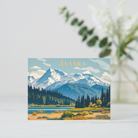 alaska-uitzicht briefkaart (Staand voorkant)