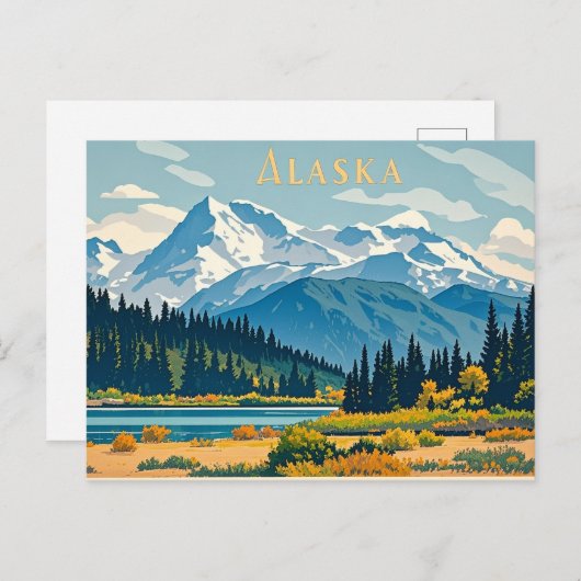 alaska-uitzicht briefkaart (Voorkant / Achterkant)