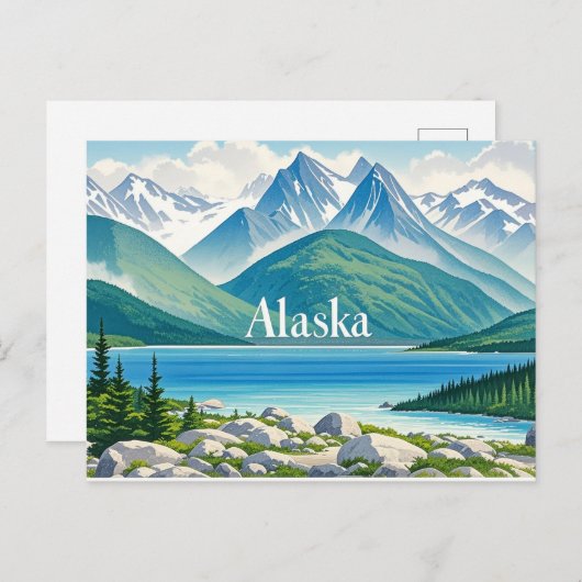 alaska-uitzicht briefkaart (Voorkant / Achterkant)