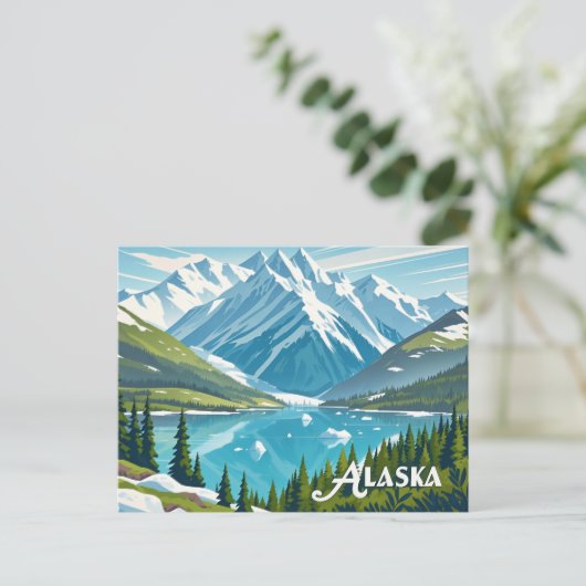 alaska uitzicht briefkaart (Staand voorkant)
