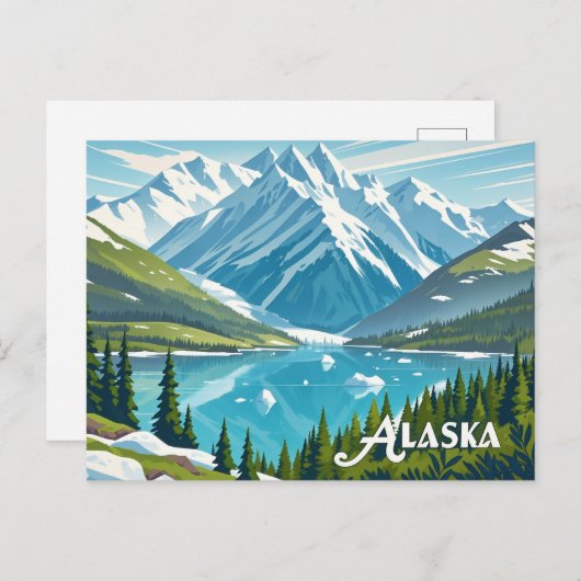 alaska uitzicht briefkaart (Voorkant / Achterkant)