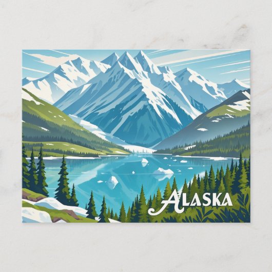 alaska uitzicht briefkaart (Voorkant)