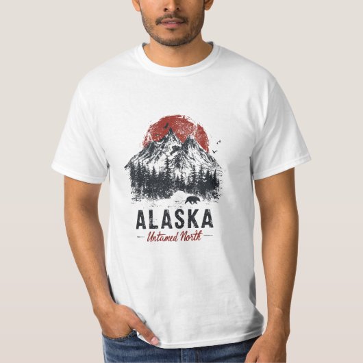Alaska Untamed North Mountain Wilderness Outdoor T-shirt (Voorkant)
