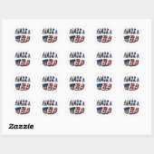 Alaska USA American Flag Travel Afbeelding Quote T Ronde Sticker (Vel)