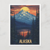Alaska USA Art Vintage Travel Briefkaart (Voorkant)