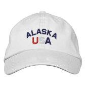 Alaska USA Embroing White Pet (Voorkant)