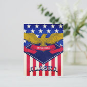 Alaska USA Flag Briefkaart (Staand voorkant)