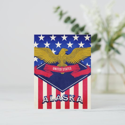 Alaska USA Flag Briefkaart (Staand voorkant)