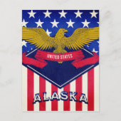 Alaska USA Flag Briefkaart (Voorkant)