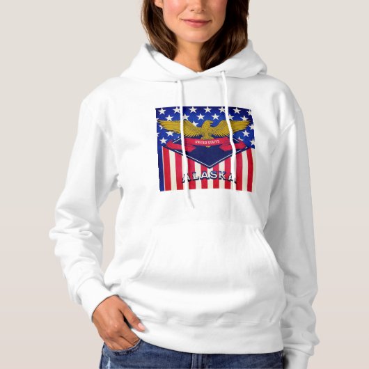 Alaska USA Flag Hoodie (Voorkant)