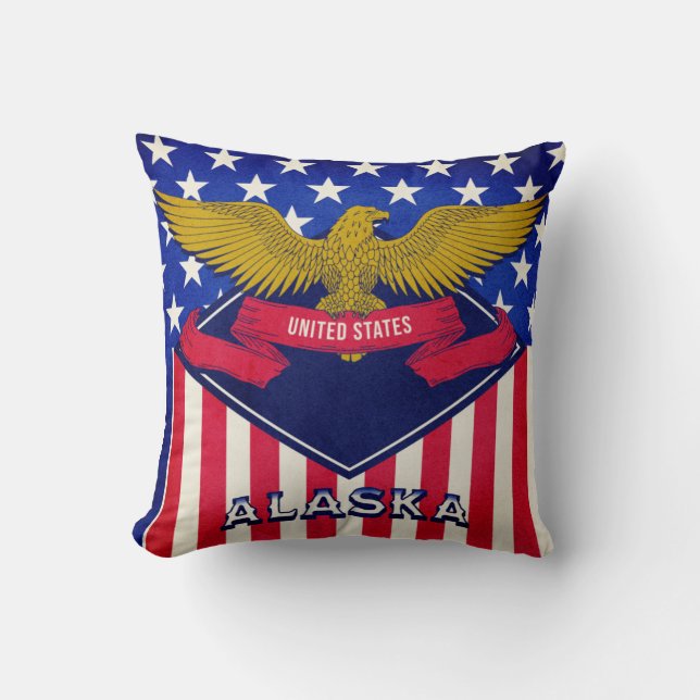 Alaska USA Flag Kussen (Voorkant)